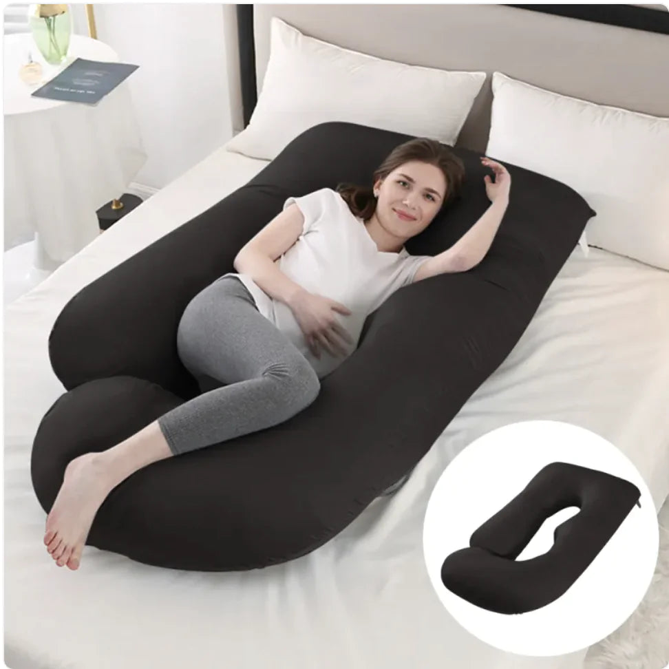 Ultimate J-Shaped Pregnancy Pillow for Comfort & Support