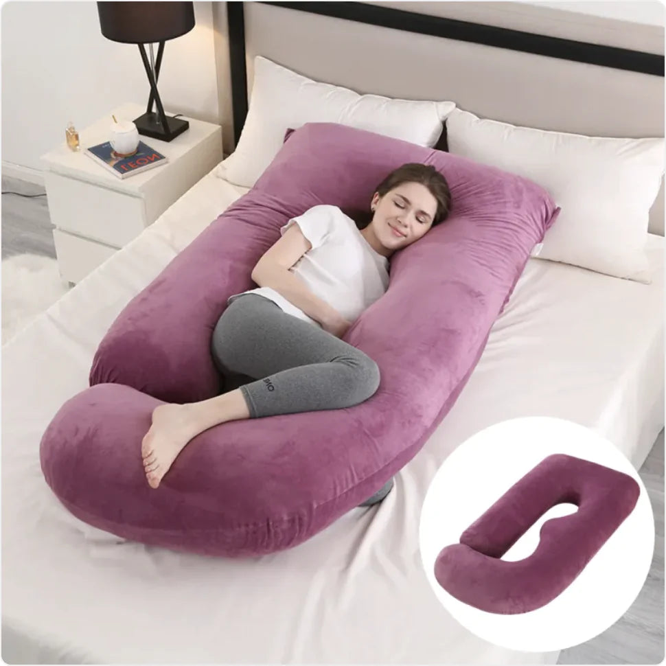 Ultimate J-Shaped Pregnancy Pillow for Comfort & Support