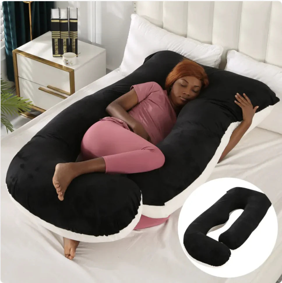 Ultimate J-Shaped Pregnancy Pillow for Comfort & Support