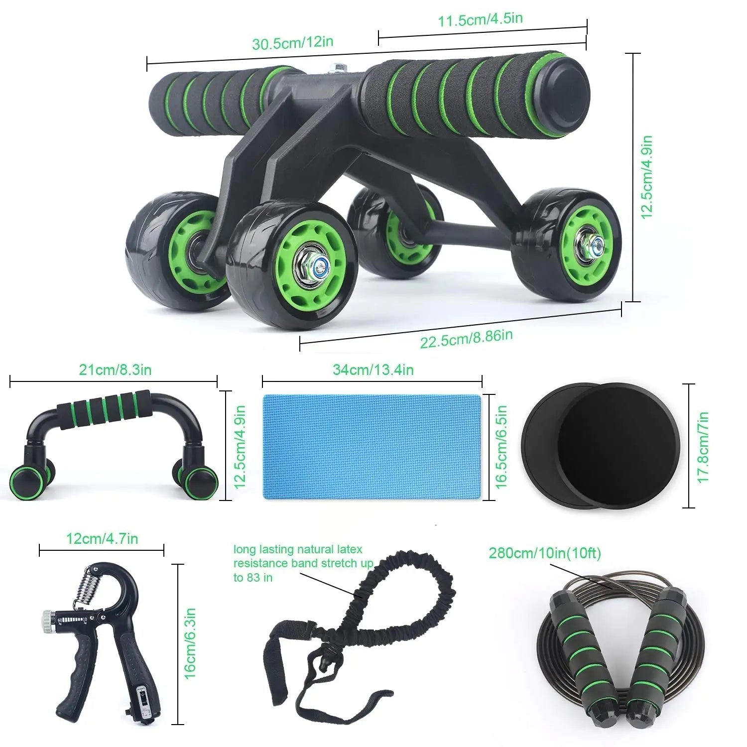 Deluxe Home Workout Fitness Kit - 10 - in - 1 Set - GNS Beauty & Personal Care