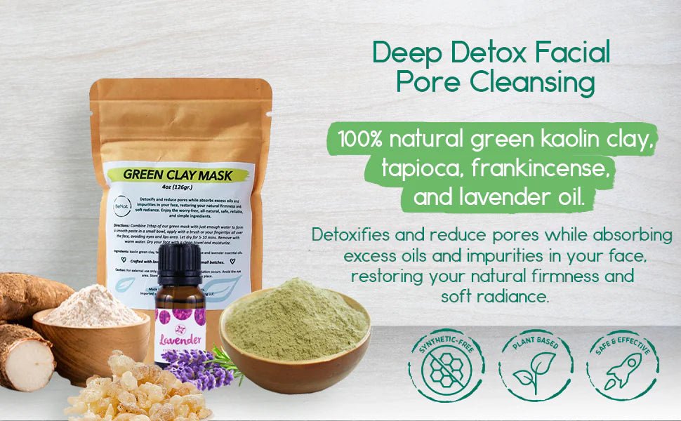 Detoxifying Green Clay Face Mask - Natural Pore Cleansing - GNS Beauty & Personal Care