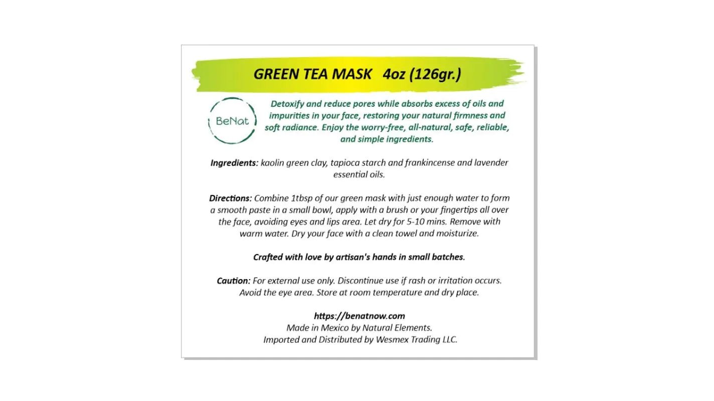 Detoxifying Green Clay Face Mask - Natural Pore Cleansing - GNS Beauty & Personal Care