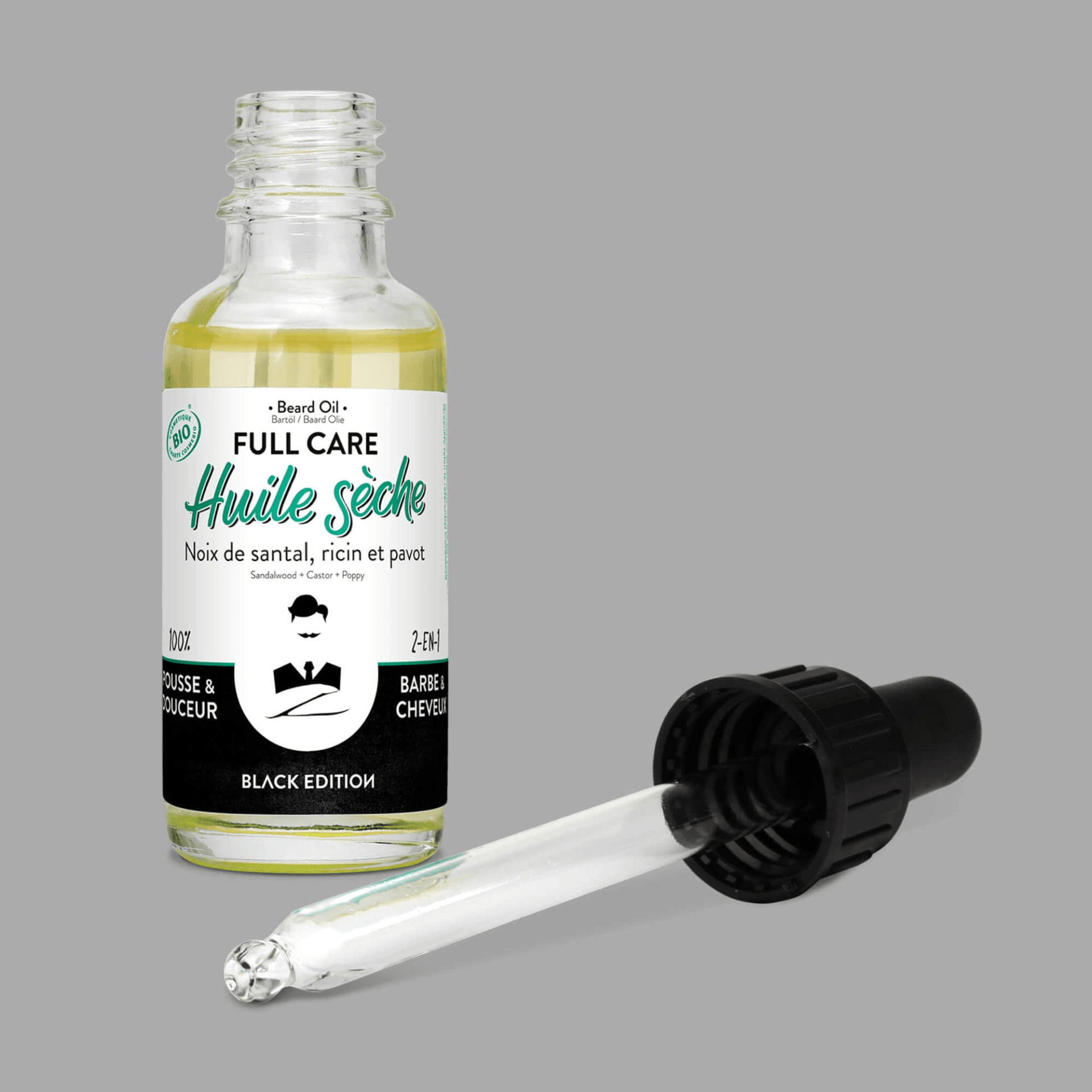 Dry Beard & Hair Oil – FULL CARE BLACK EDITION (30mL) – Nourish, Revitalize & Elevate Your Grooming - GNS Beauty & Personal Care