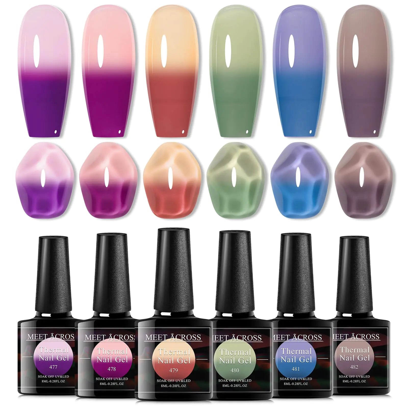 Dynamic Style: MEET ACROSS Color Changing Gel Nail Polish Set - GNS Beauty & Personal Care