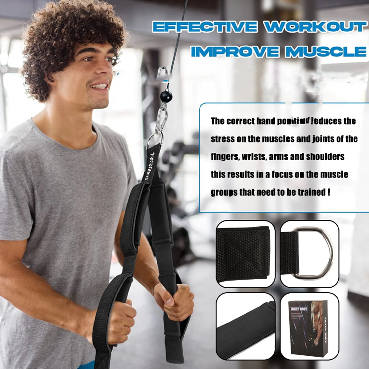 Dynamic Tricep Rope - Affordable Gym Accessory - GNS Beauty & Personal Care