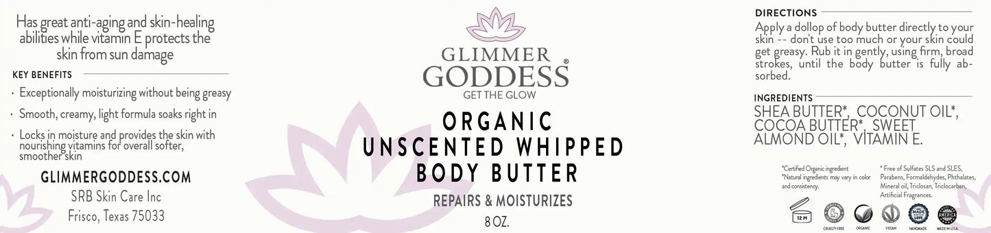 Organic Unscented Body Butter – Best Moisturizer for Dry Skin