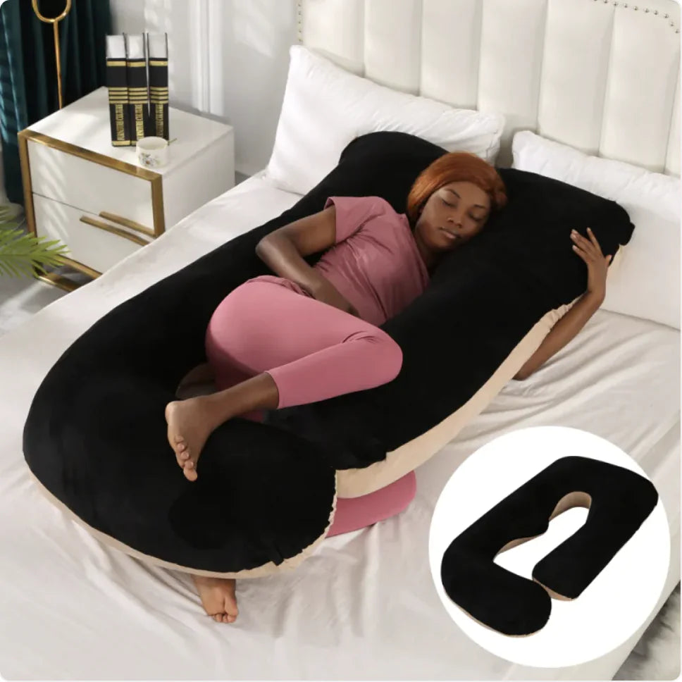 Ultimate J-Shaped Pregnancy Pillow for Comfort & Support