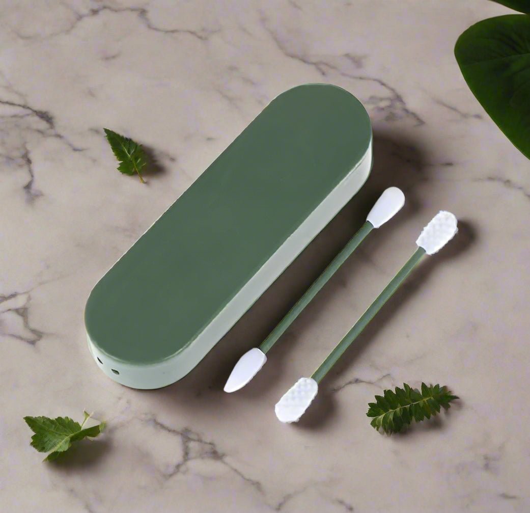 Eco - Friendly Cotton Swabs – Reusable Silicone Swabs 2 - Pack - GNS Beauty & Personal Care