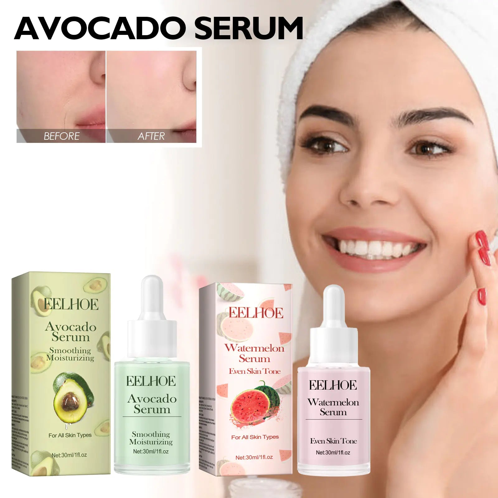 EELHOE Avocado & Watermelon Facial Essence – Hydration, Brightening & Pore Refinement - GNS Beauty & Personal Care