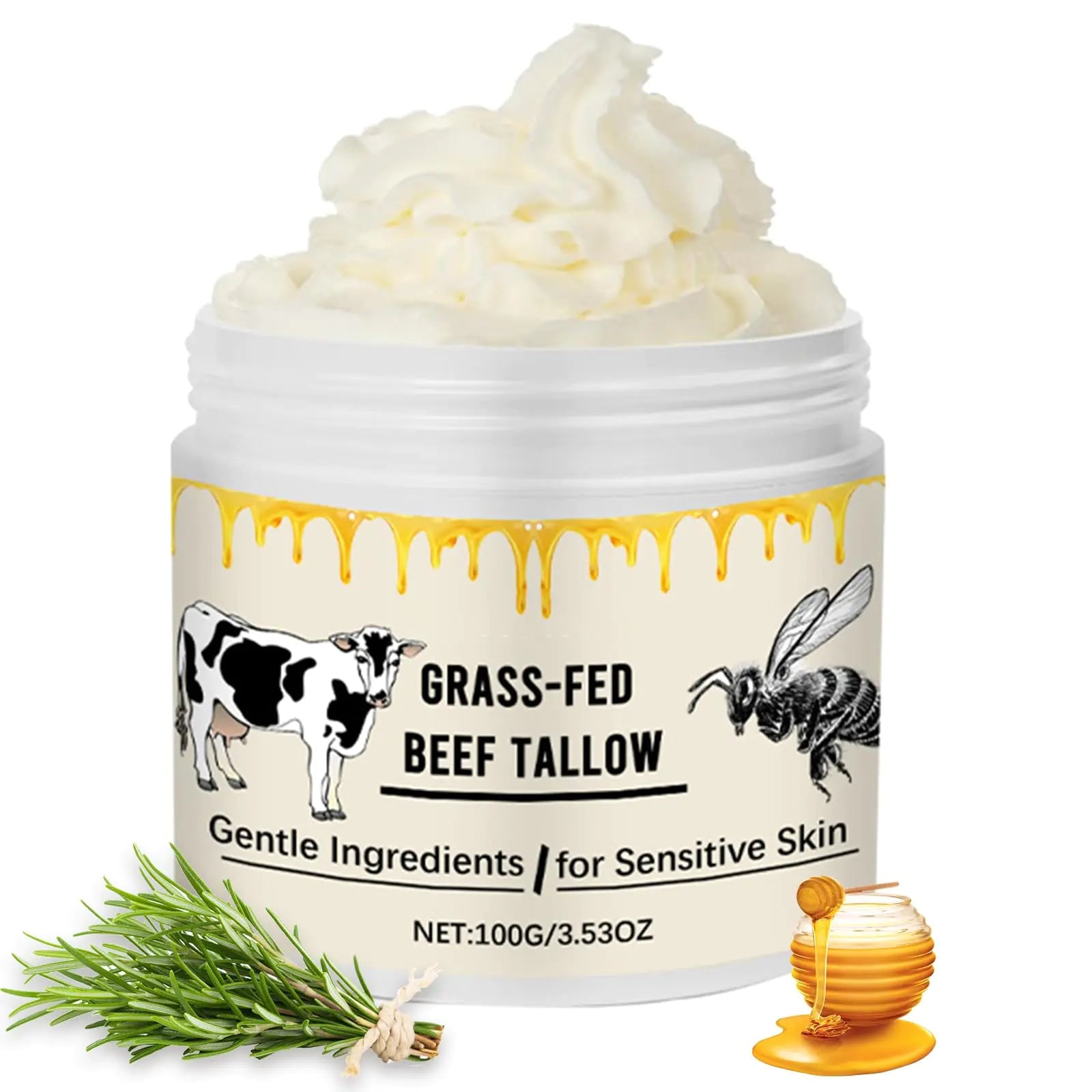 EELHOE Whipped Beef Tallow Moisturizer - Organic Honey Cream for Face & Body - GNS Beauty & Personal Care