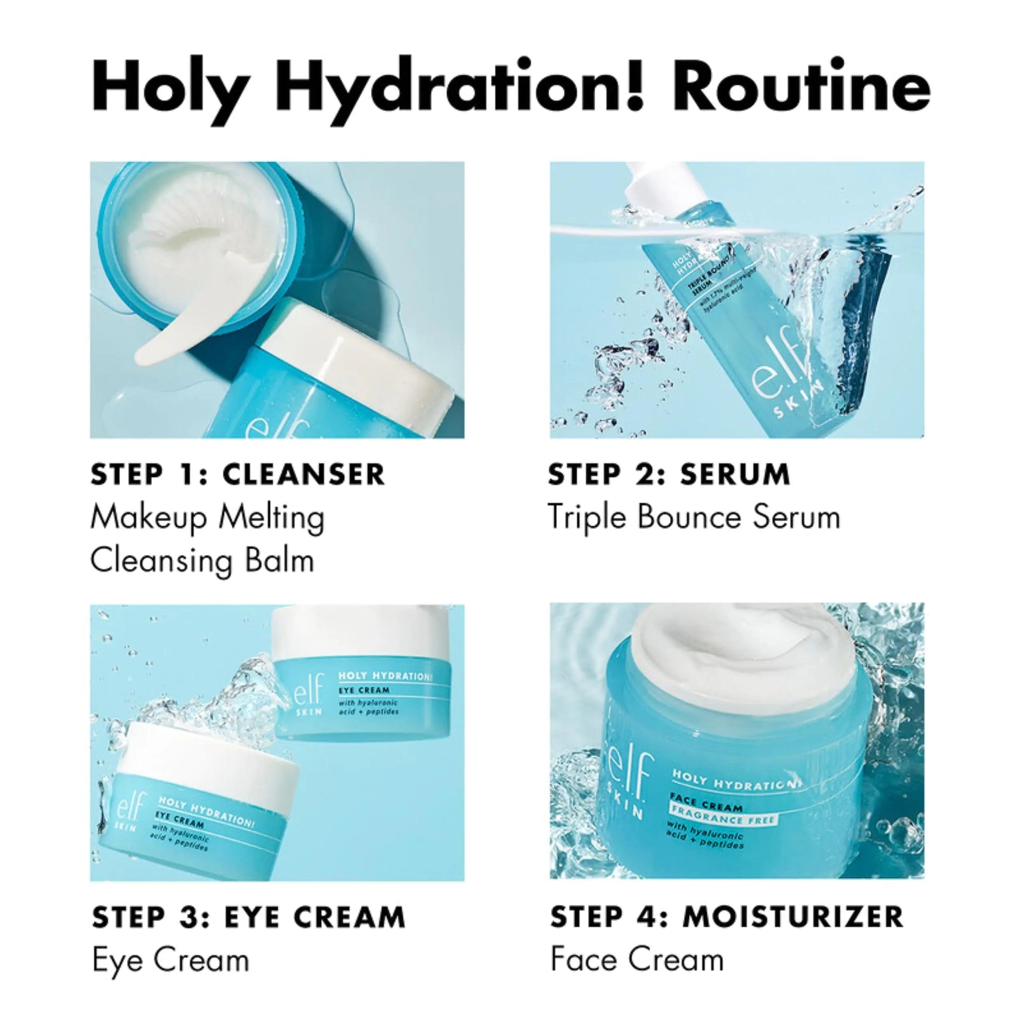 e.l.f. SKIN Mini Holy Hydration Cleansing Balm | Cruelty - Free Makeup Remover | Hydrating Ingredients, 0.45 Oz Unscented - GNS Beauty & Personal Care