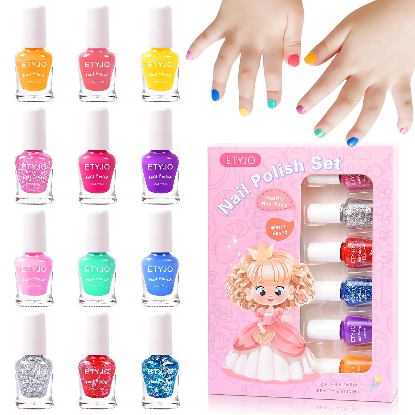 ETYJO Kids Nail Polish Set – Safe, Fun, and Creative Nails for Little Fashionistas - GNS Beauty & Personal Care