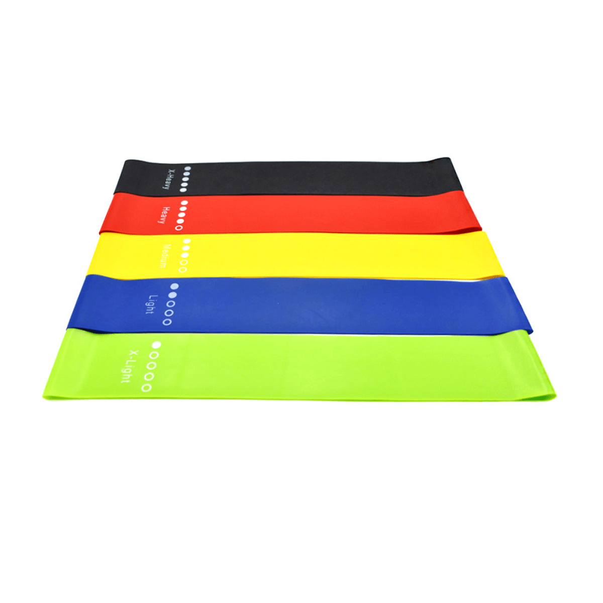 Flex And Stretch Set Of 5 Exercise Latex Bands - GNS Beauty & Personal Care