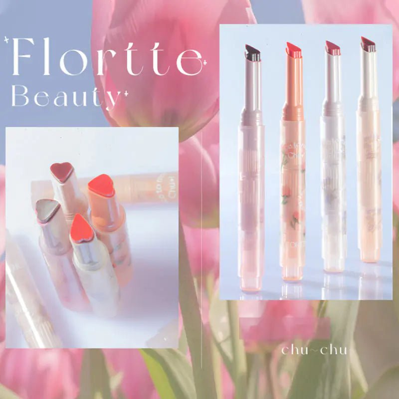 FLORTTE First Kiss Love Stick - Hydrating Jelly Lipstick Pen with Mirror - GNS Beauty & Personal Care