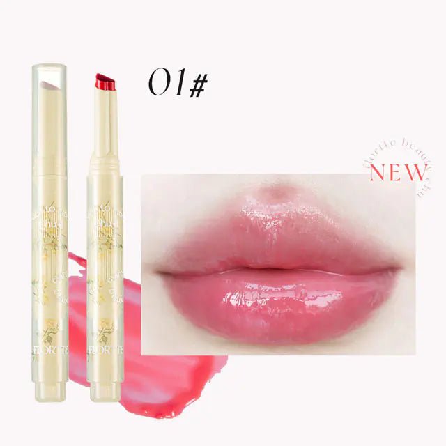 FLORTTE First Kiss Love Stick - Hydrating Jelly Lipstick Pen with Mirror - GNS Beauty & Personal Care