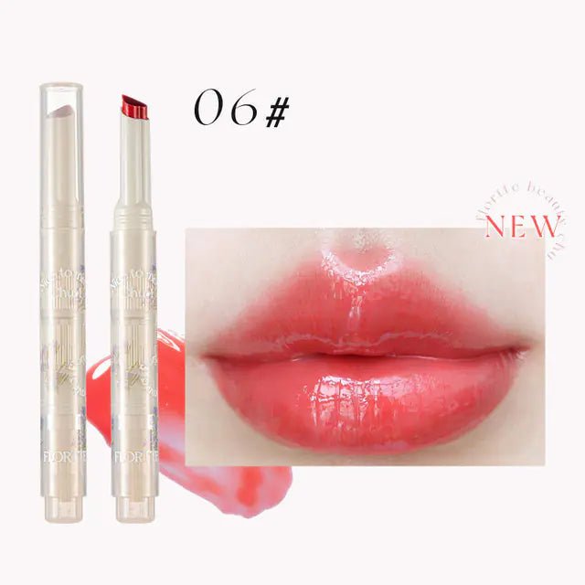FLORTTE First Kiss Love Stick - Hydrating Jelly Lipstick Pen with Mirror - GNS Beauty & Personal Care