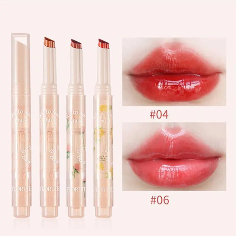 FLORTTE First Kiss Love Stick - Hydrating Jelly Lipstick Pen with Mirror - GNS Beauty & Personal Care