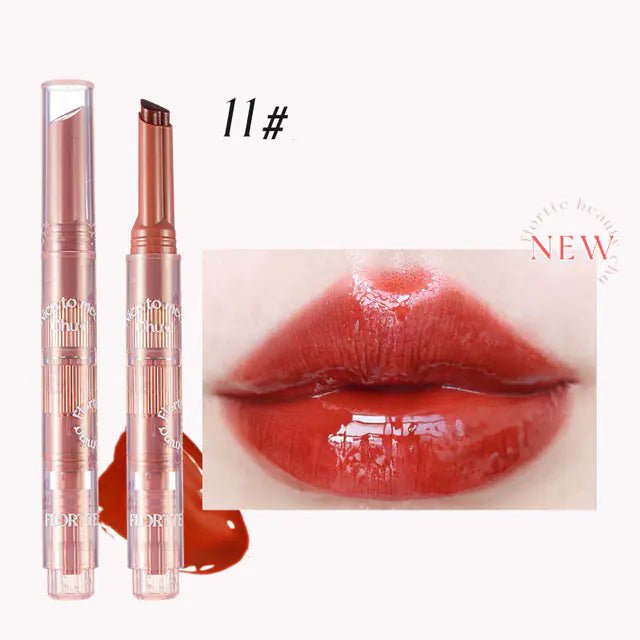 FLORTTE First Kiss Love Stick - Hydrating Jelly Lipstick Pen with Mirror - GNS Beauty & Personal Care
