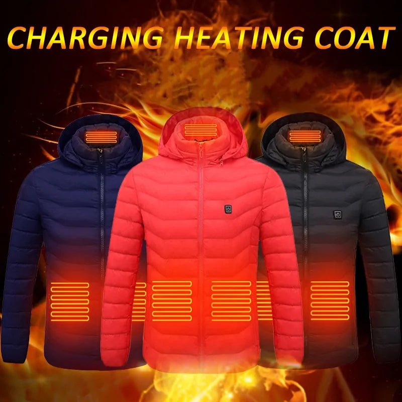 USB Heated Winter Jacket - Waterproof & Adjustable Heat