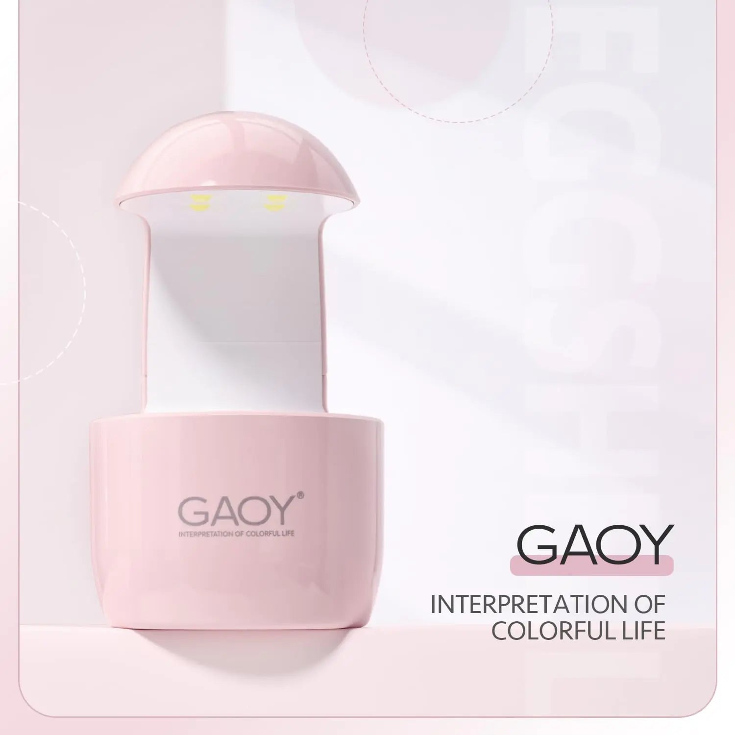 GAOY Mini UV Light for Gel Nails, Compact LED Nail Lamp, Fast USB Nail Dryer - Pink Eggshell - GNS Beauty & Personal Care