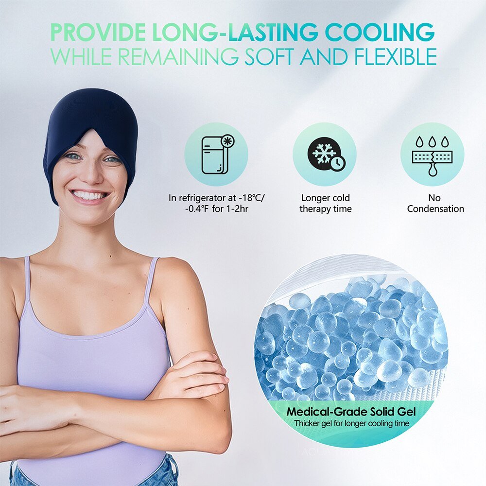 Gel Migraine Relief Hat | Hot & Cold Therapy for Headache Relief - GNS Beauty & Personal Care