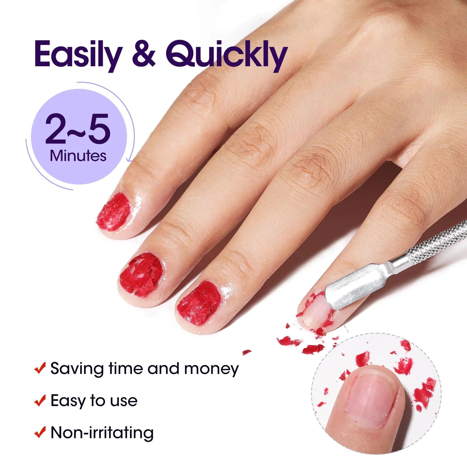 Gellen Quick Gel Nail Polish Remover, 15ml - Fast, No Soaking Needed - GNS Beauty & Personal Care
