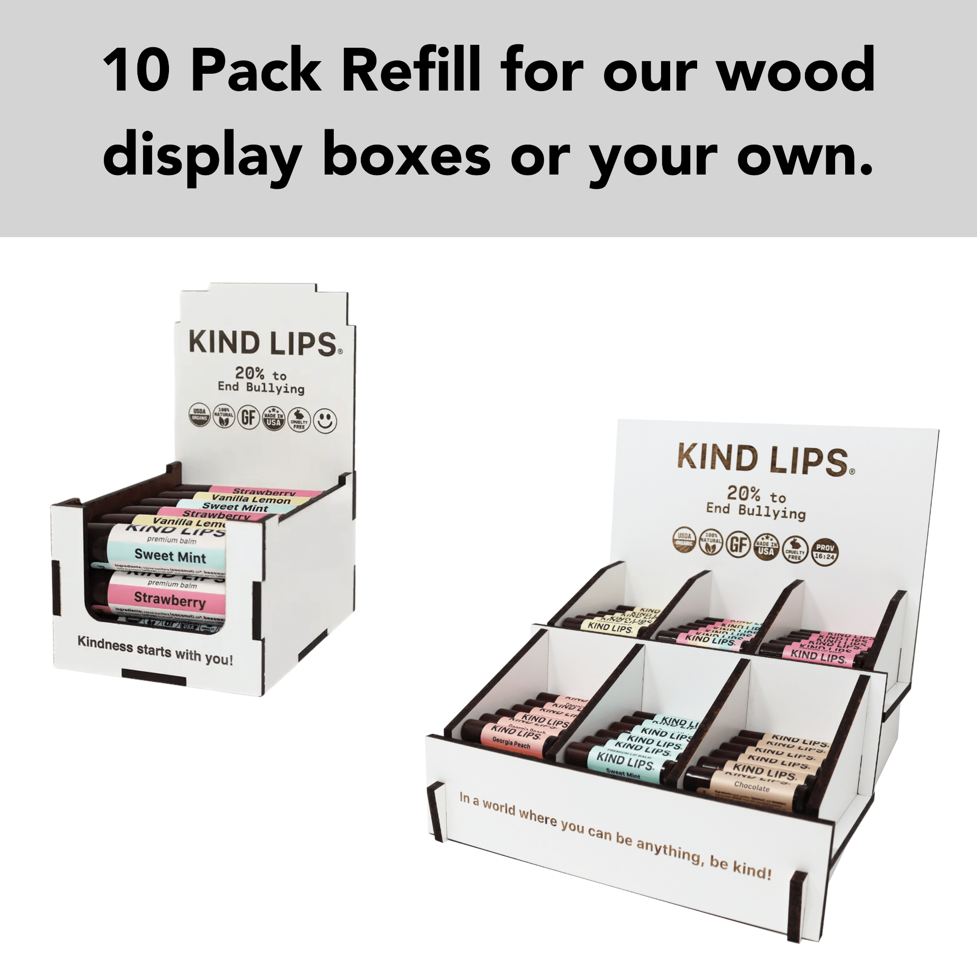 Georgia Peach Organic Lip Balm - 10 Pack Refill - GNS Beauty & Personal Care