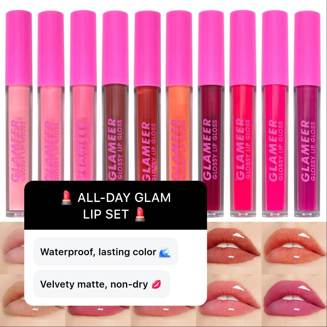 GLAMEER 10 - Color Liquid Matte Lipstick Set – Bold, Waterproof, and Beautifully Moisturizing - GNS Beauty & Personal Care