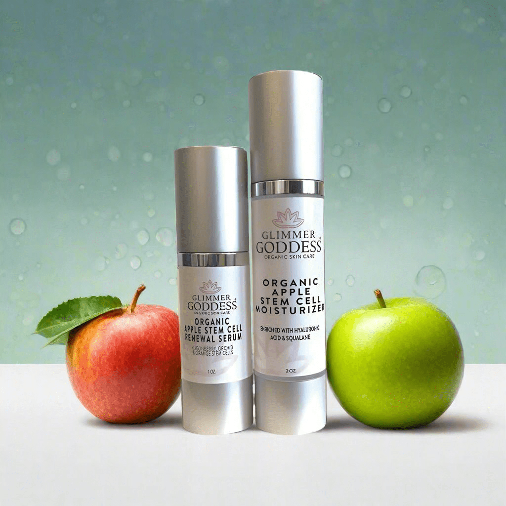 Glimmer Goddess Organic Apple Stem Cell Anti - Aging Duo | Hydrating Serum & Moisturizer for Firm, Radiant Skin - GNS Beauty & Personal Care