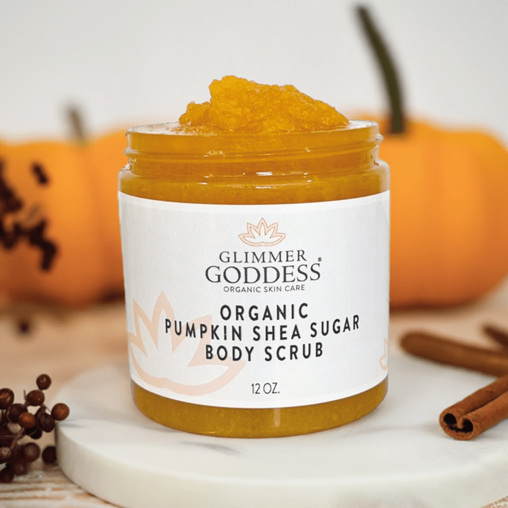 Glimmer Goddess Organic Pumpkin Shea Sugar Body Scrub - Fall Scents - GNS Beauty & Personal Care