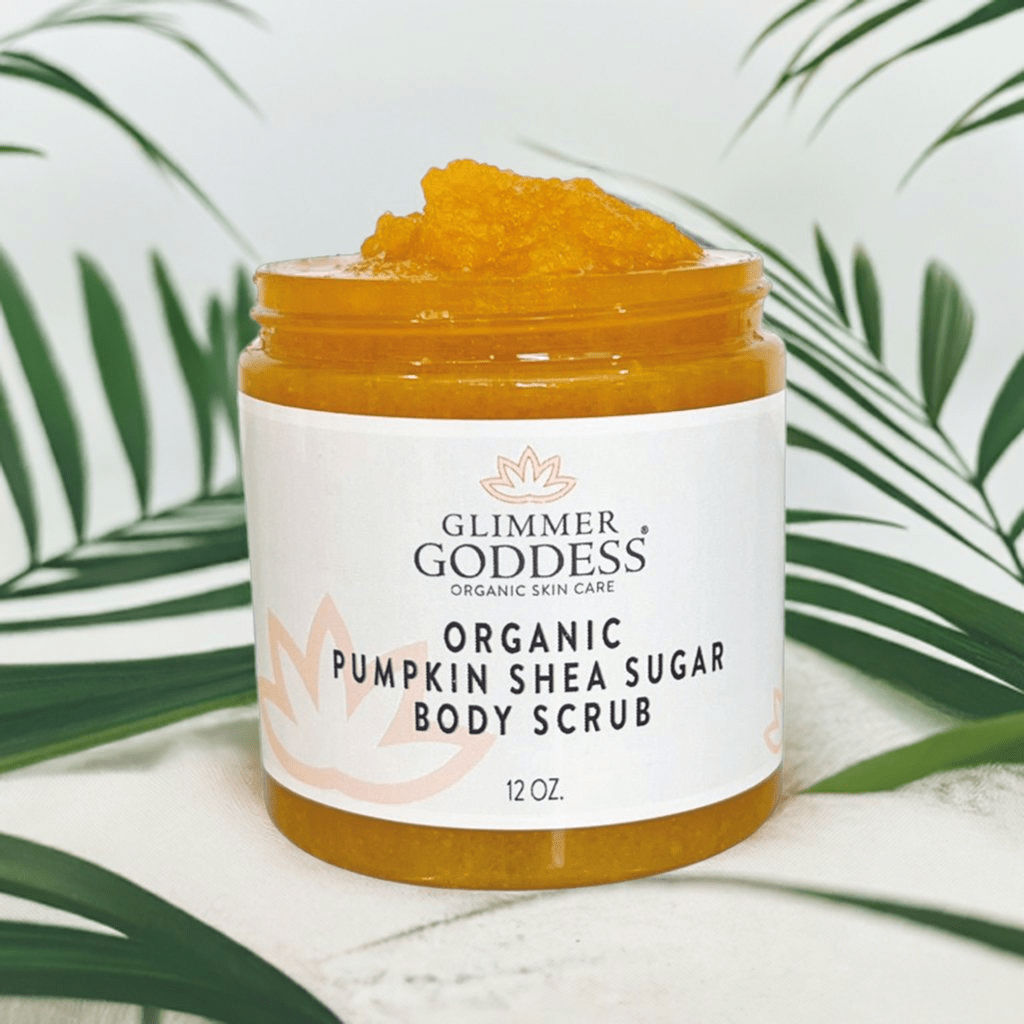Glimmer Goddess Organic Pumpkin Shea Sugar Body Scrub - Fall Scents - GNS Beauty & Personal Care