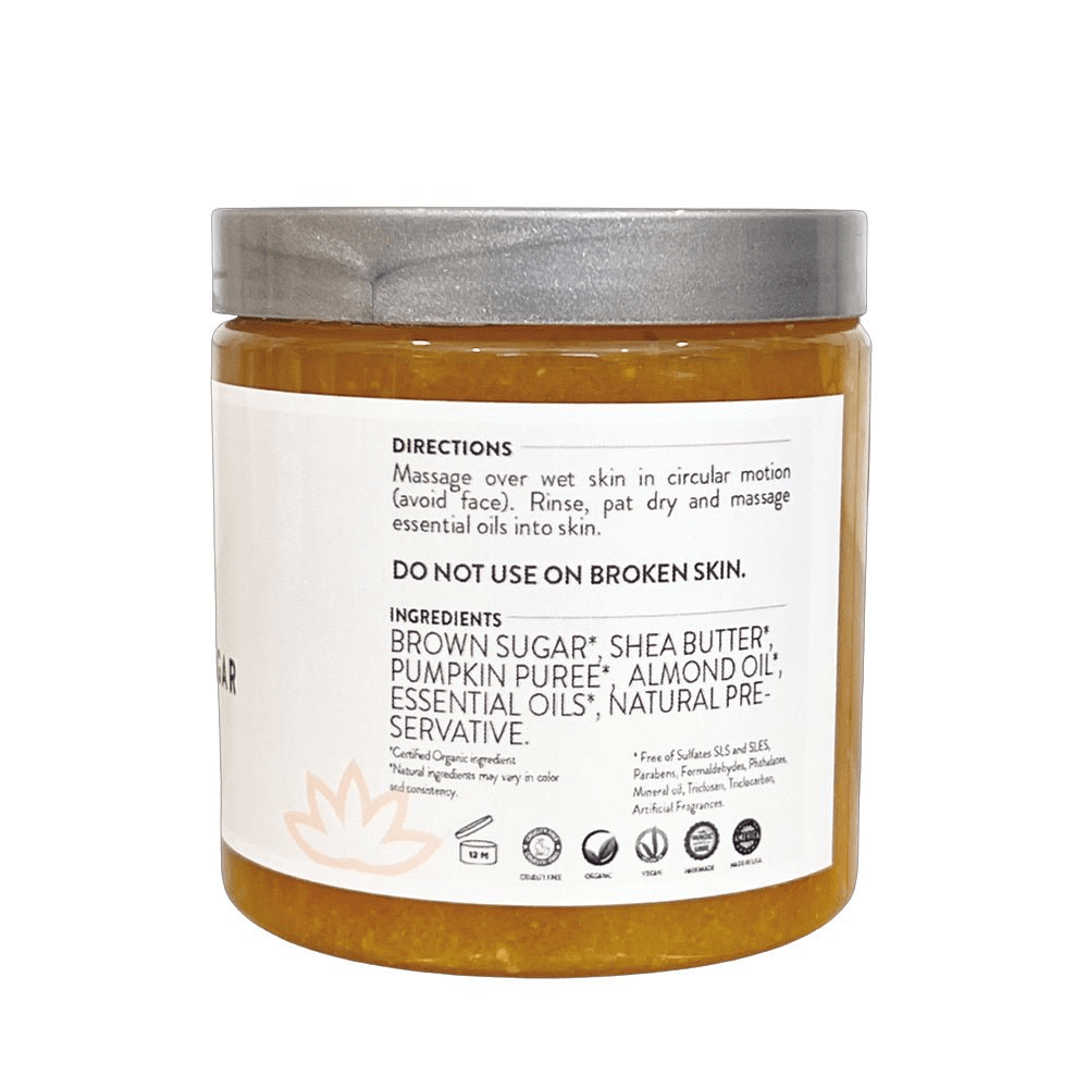 Glimmer Goddess Organic Pumpkin Shea Sugar Body Scrub - Fall Scents - GNS Beauty & Personal Care