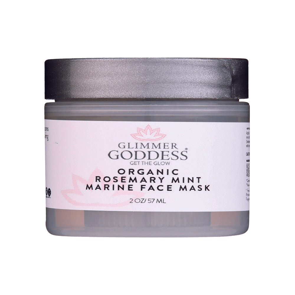 Glimmer Goddess Organic Rosemary Mint Algae Face Mask – Hydrating, Purifying & Anti - Aging - GNS Beauty & Personal Care