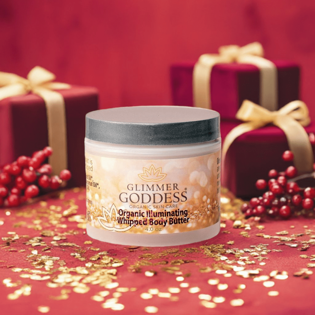 Glimmer Goddess Organic Shimmering Body Butter – Hydrating Luxury for a Radiant Glow - GNS Beauty & Personal Care