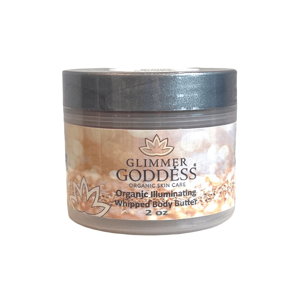 Glimmer Goddess Organic Shimmering Whipped Body Butter – Travel - Friendly Radiance - GNS Beauty & Personal Care