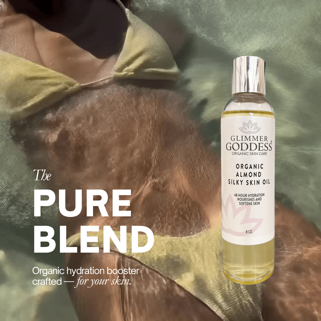 Glimmer Goddess Organic Sweet Almond Silky Skin Oil - 48 Hour Hydration - GNS Beauty & Personal Care