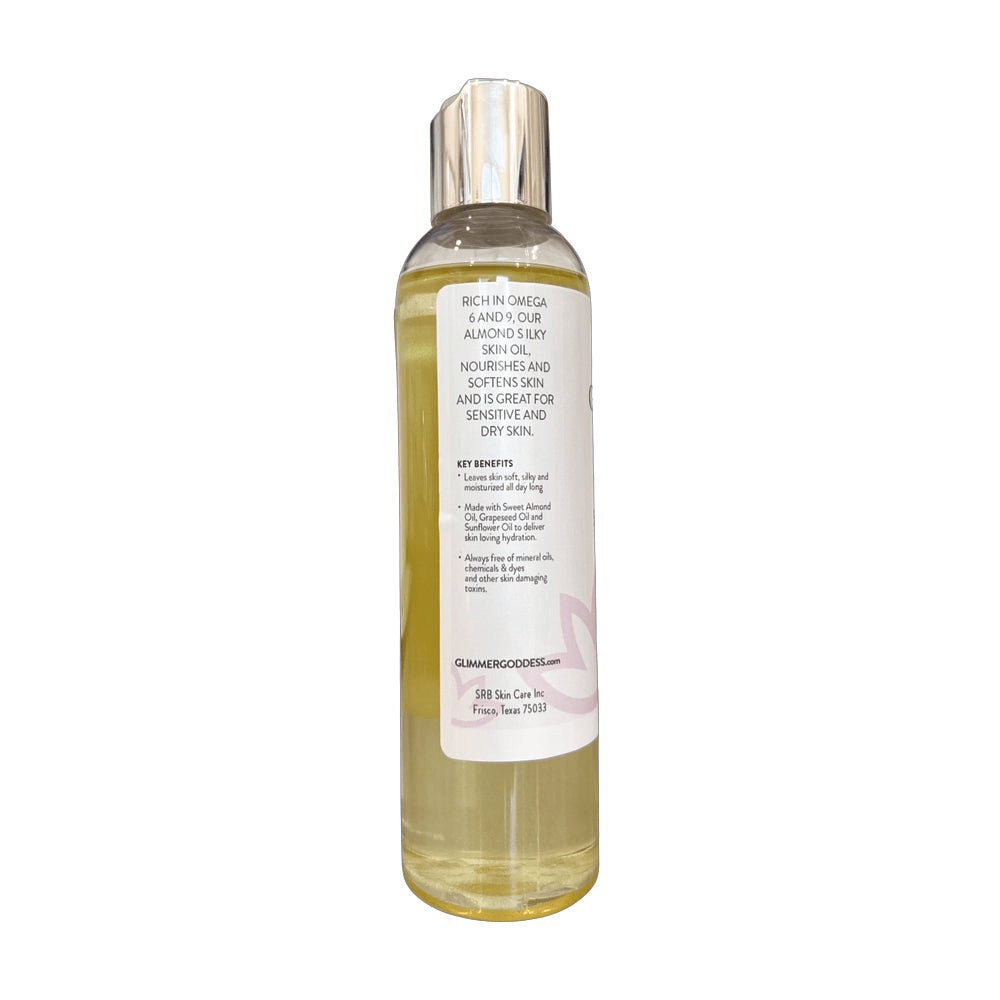 Glimmer Goddess Organic Sweet Almond Silky Skin Oil - 48 Hour Hydration - GNS Beauty & Personal Care