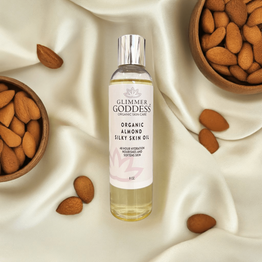 Glimmer Goddess Organic Sweet Almond Silky Skin Oil - 48 Hour Hydration - GNS Beauty & Personal Care