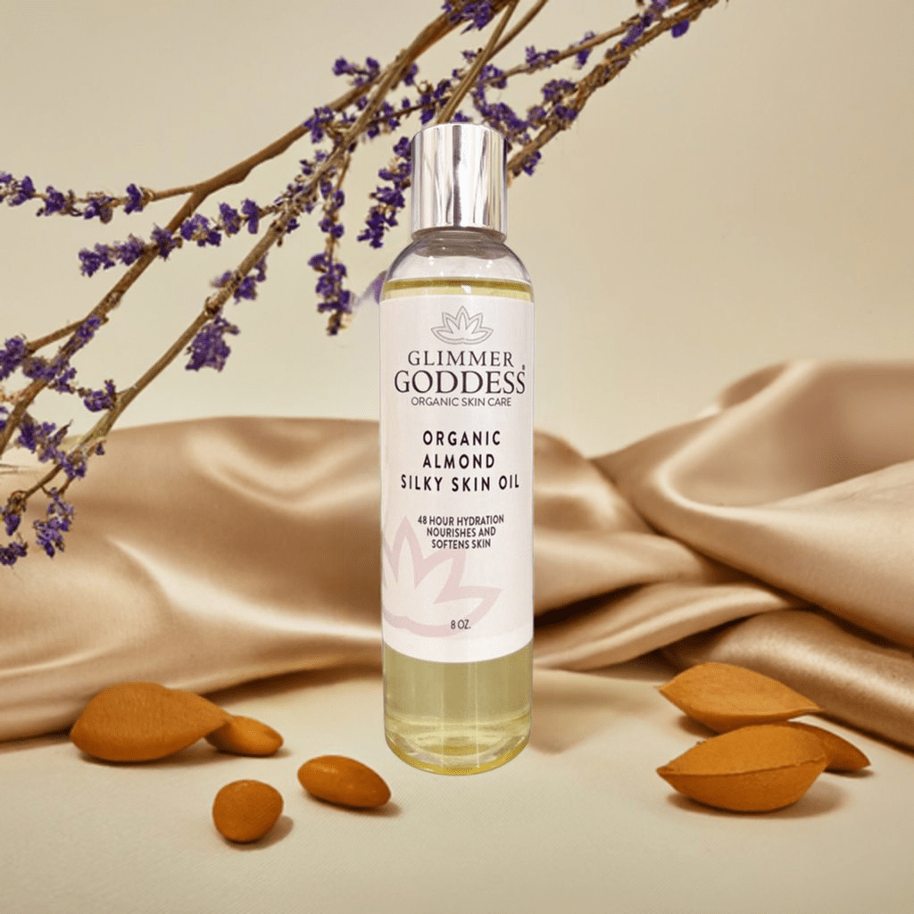 Glimmer Goddess Organic Sweet Almond Silky Skin Oil - 48 Hour Hydration - GNS Beauty & Personal Care