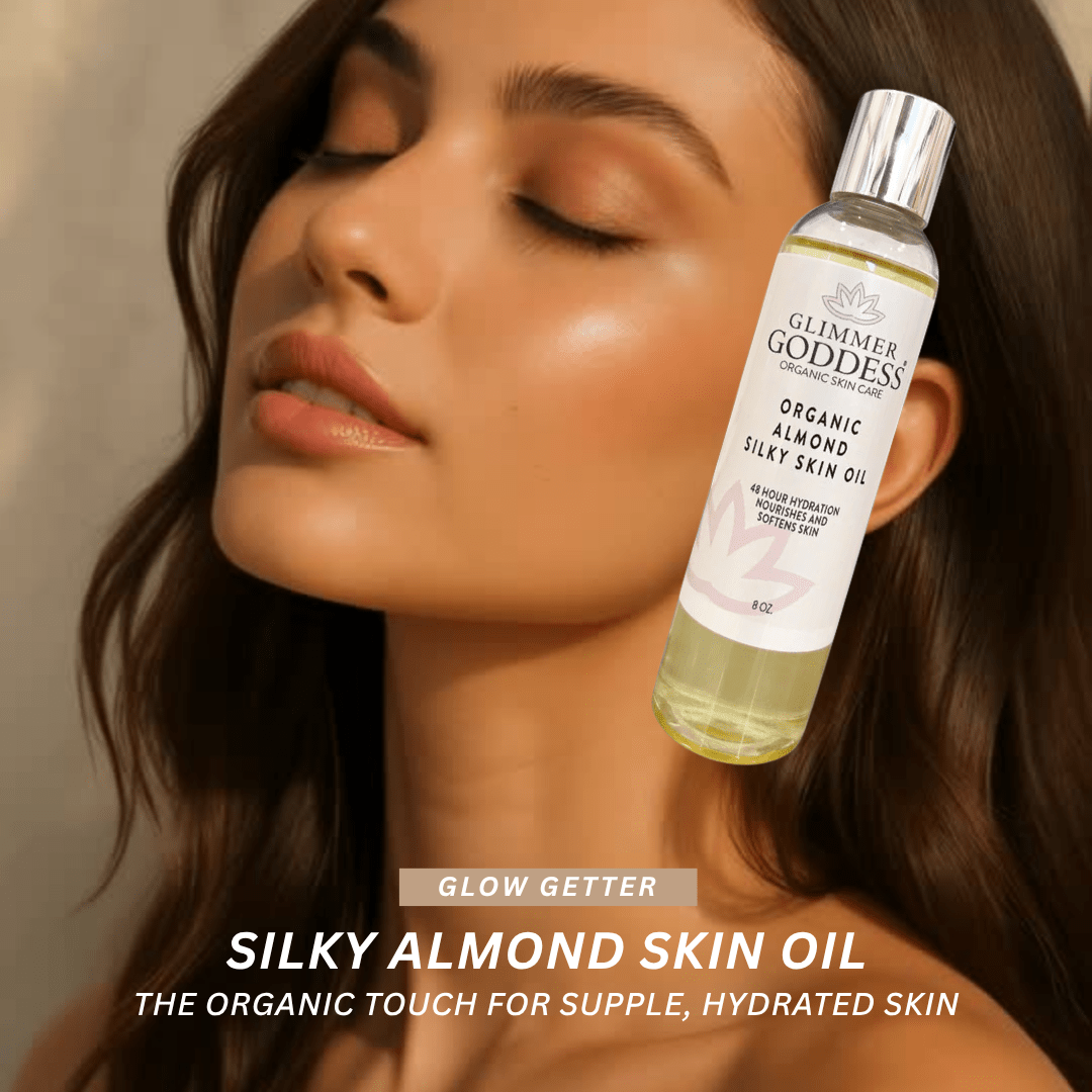 Glimmer Goddess Organic Sweet Almond Silky Skin Oil - 48 Hour Hydration - GNS Beauty & Personal Care