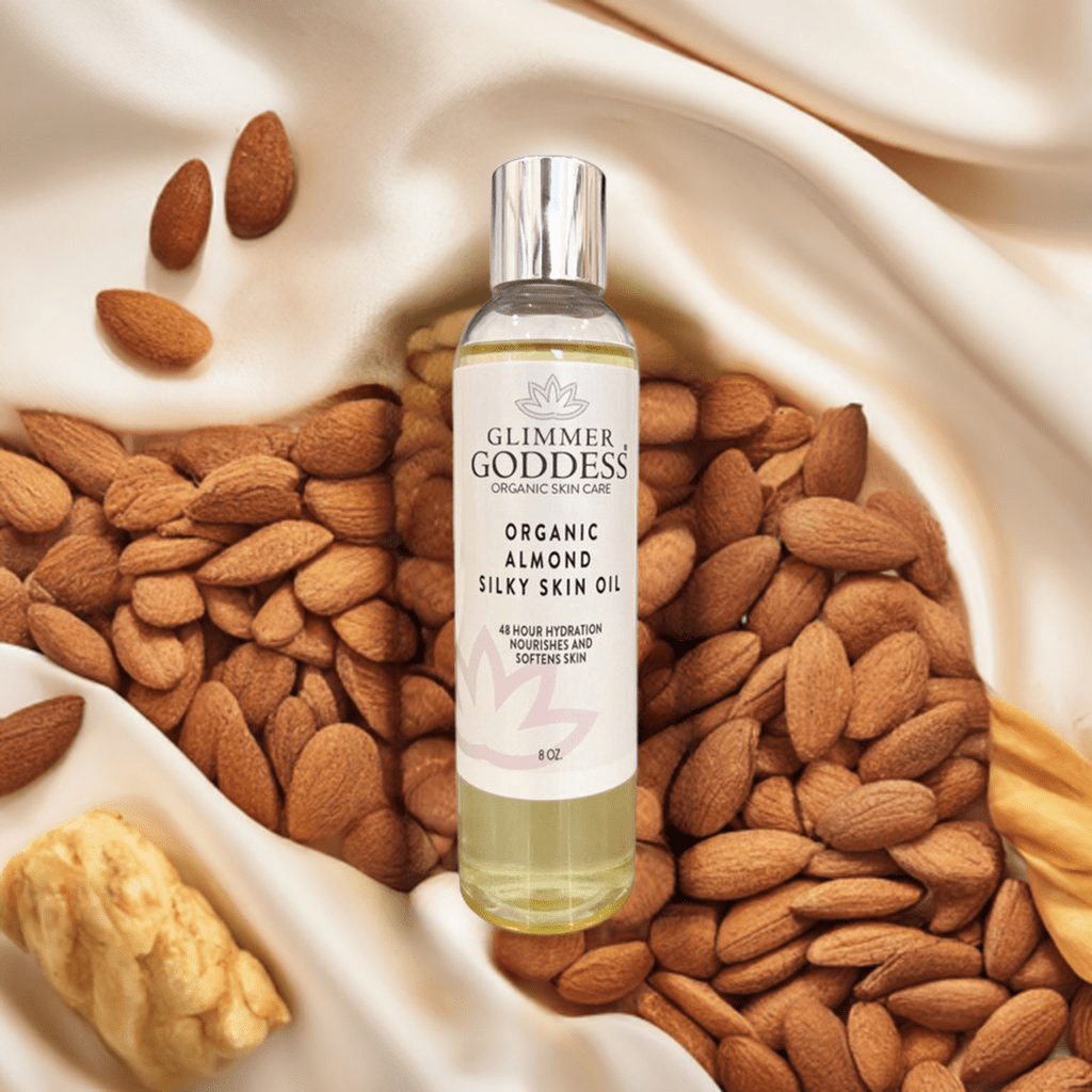 Glimmer Goddess Organic Sweet Almond Silky Skin Oil - 48 Hour Hydration - GNS Beauty & Personal Care