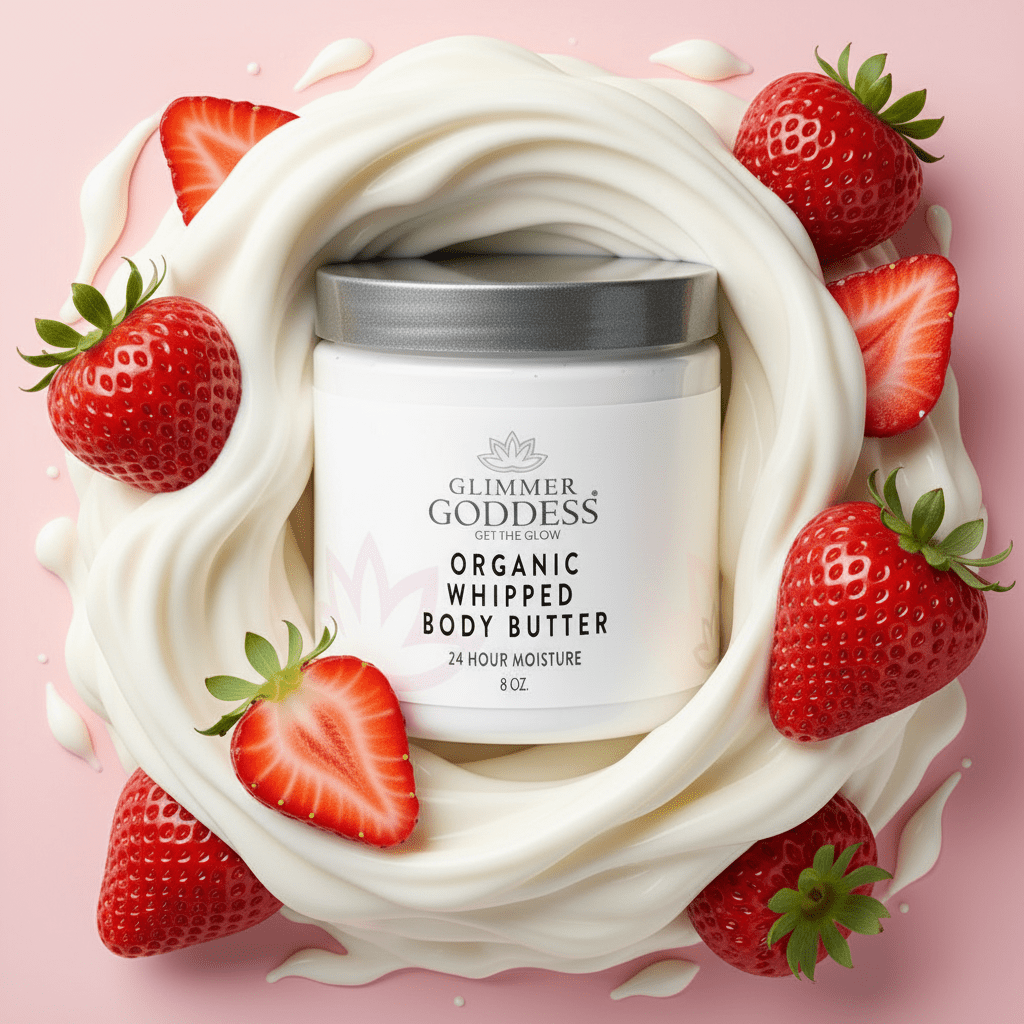 Glimmer Goddess Organic Whipped Body Butter | Non - Greasy, Deep Hydration for Soft Skin - GNS Beauty & Personal Care