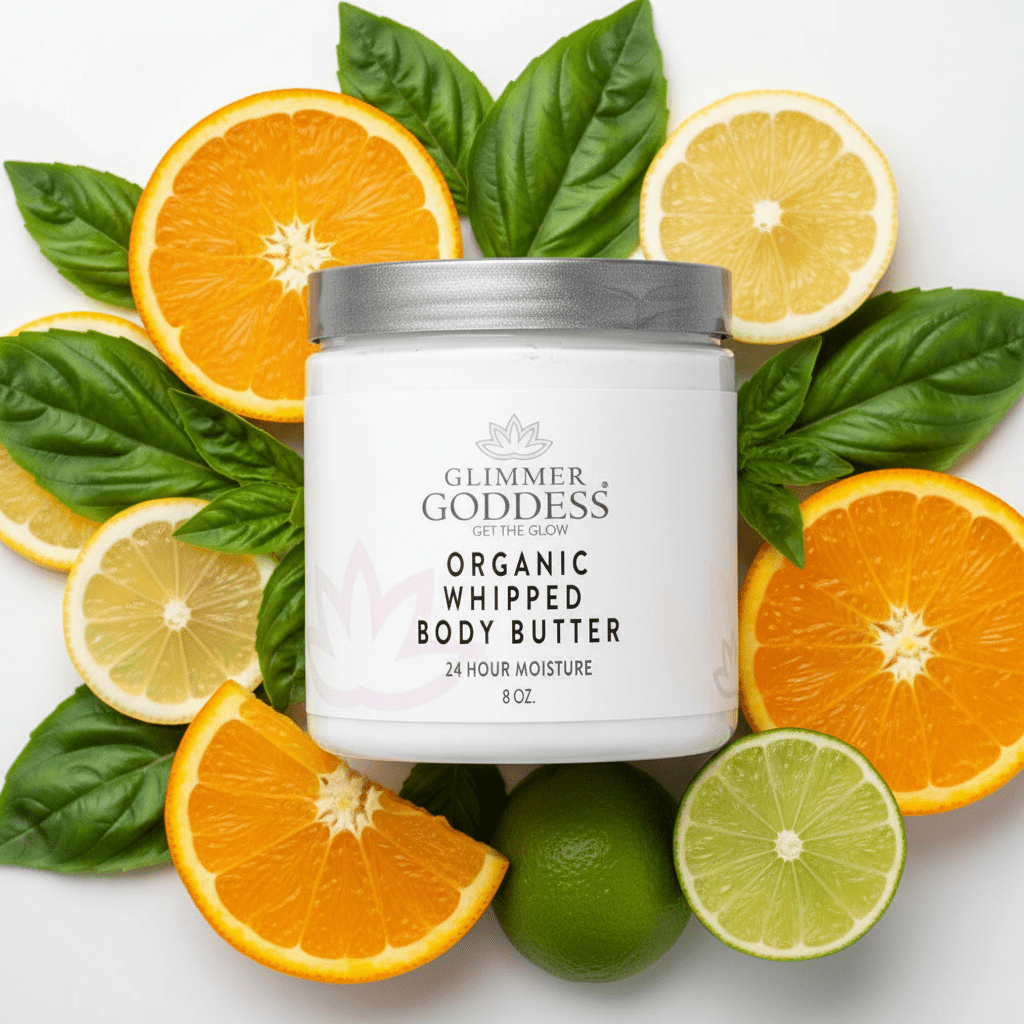 Glimmer Goddess Organic Whipped Body Butter | Non - Greasy, Deep Hydration for Soft Skin - GNS Beauty & Personal Care