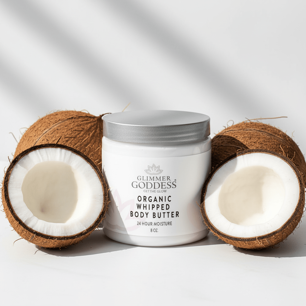 Glimmer Goddess Organic Whipped Body Butter | Non - Greasy, Deep Hydration for Soft Skin - GNS Beauty & Personal Care