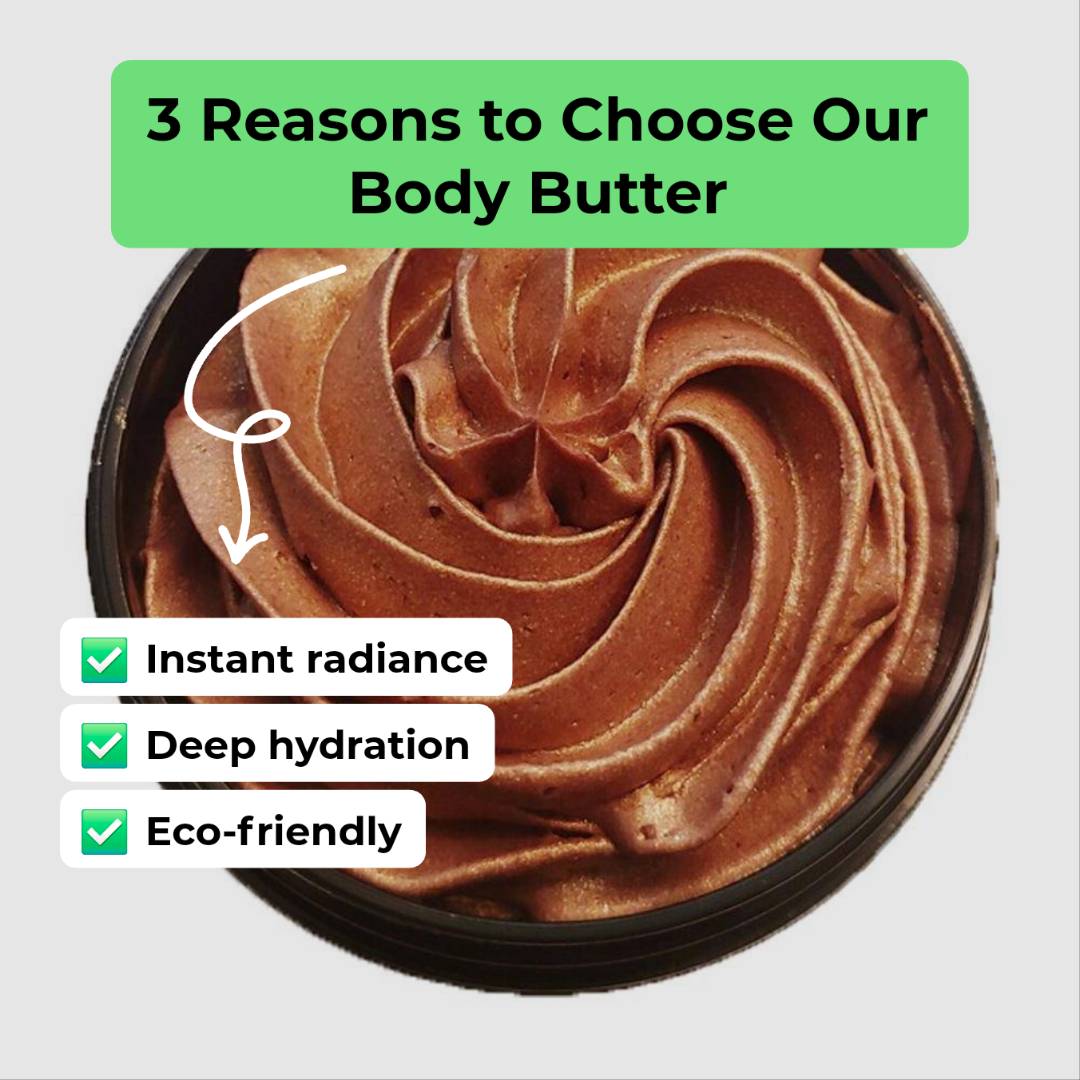 Glimmer Goddess Organic Whipped Bronzing Body Butter – Radiance, Hydration & Sustainable Beauty - GNS Beauty & Personal Care