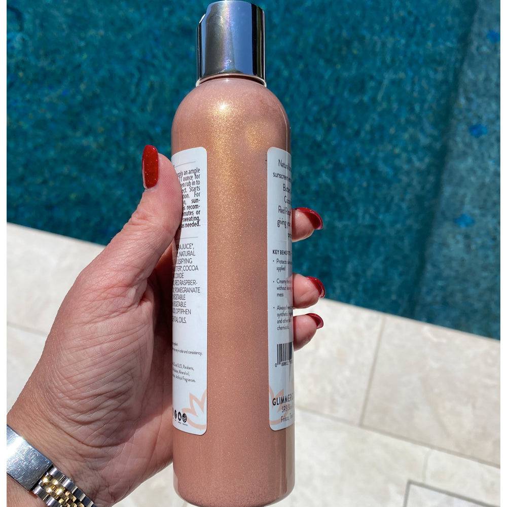 Goddess Glow Shimmer Suntan Lotion SPF 40 – Reef - Safe Radiance - GNS Beauty & Personal Care
