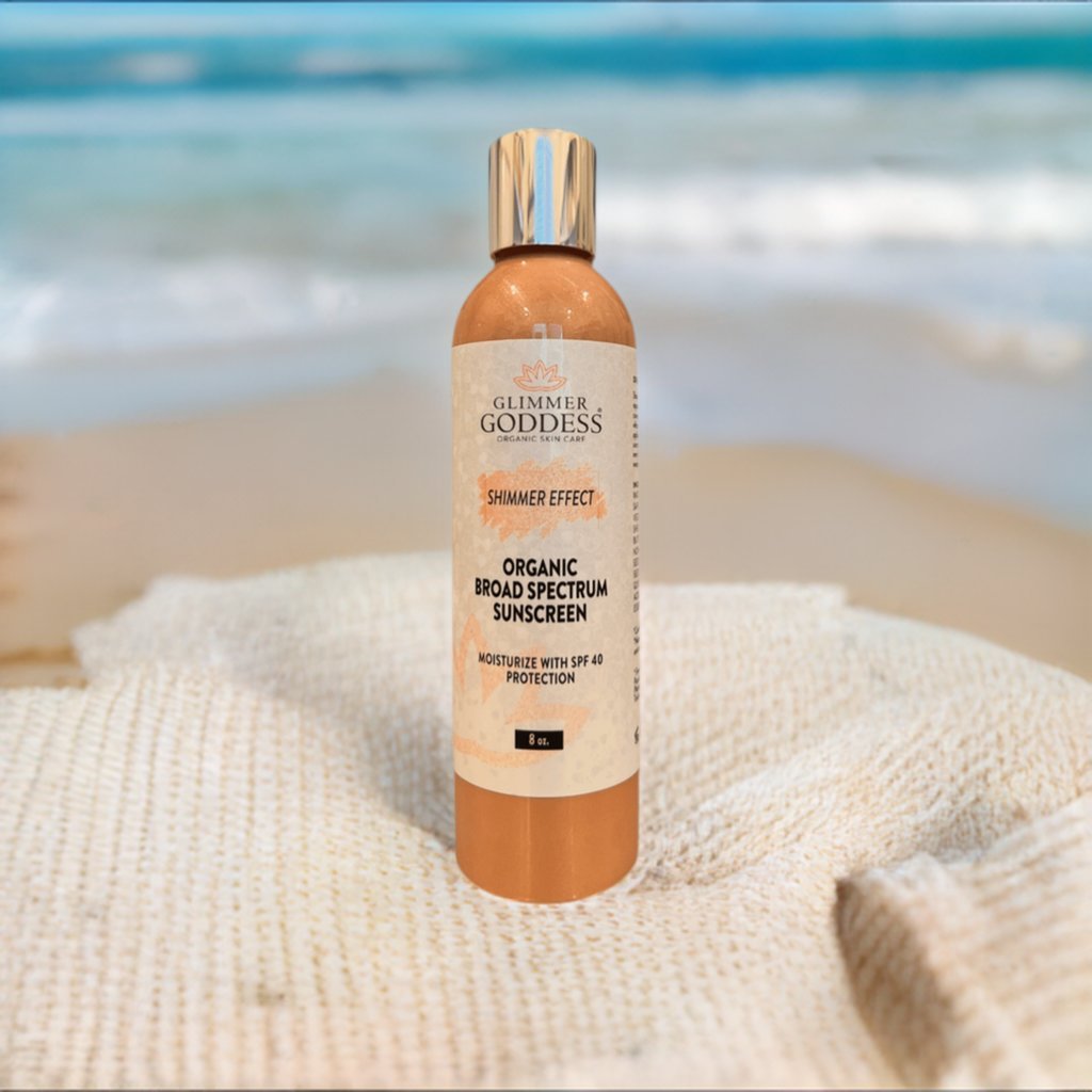 Goddess Glow Shimmer Suntan Lotion SPF 40 – Reef - Safe Radiance - GNS Beauty & Personal Care