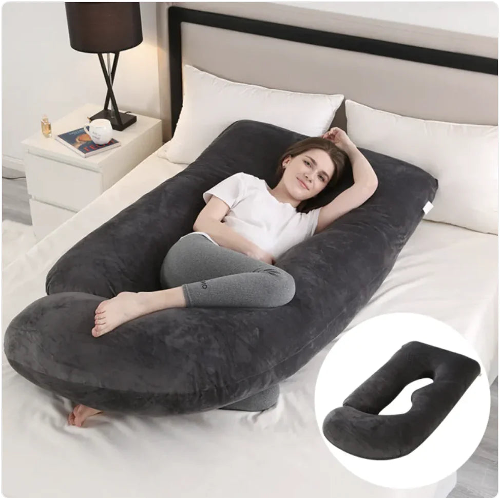 Ultimate J-Shaped Pregnancy Pillow for Comfort & Support