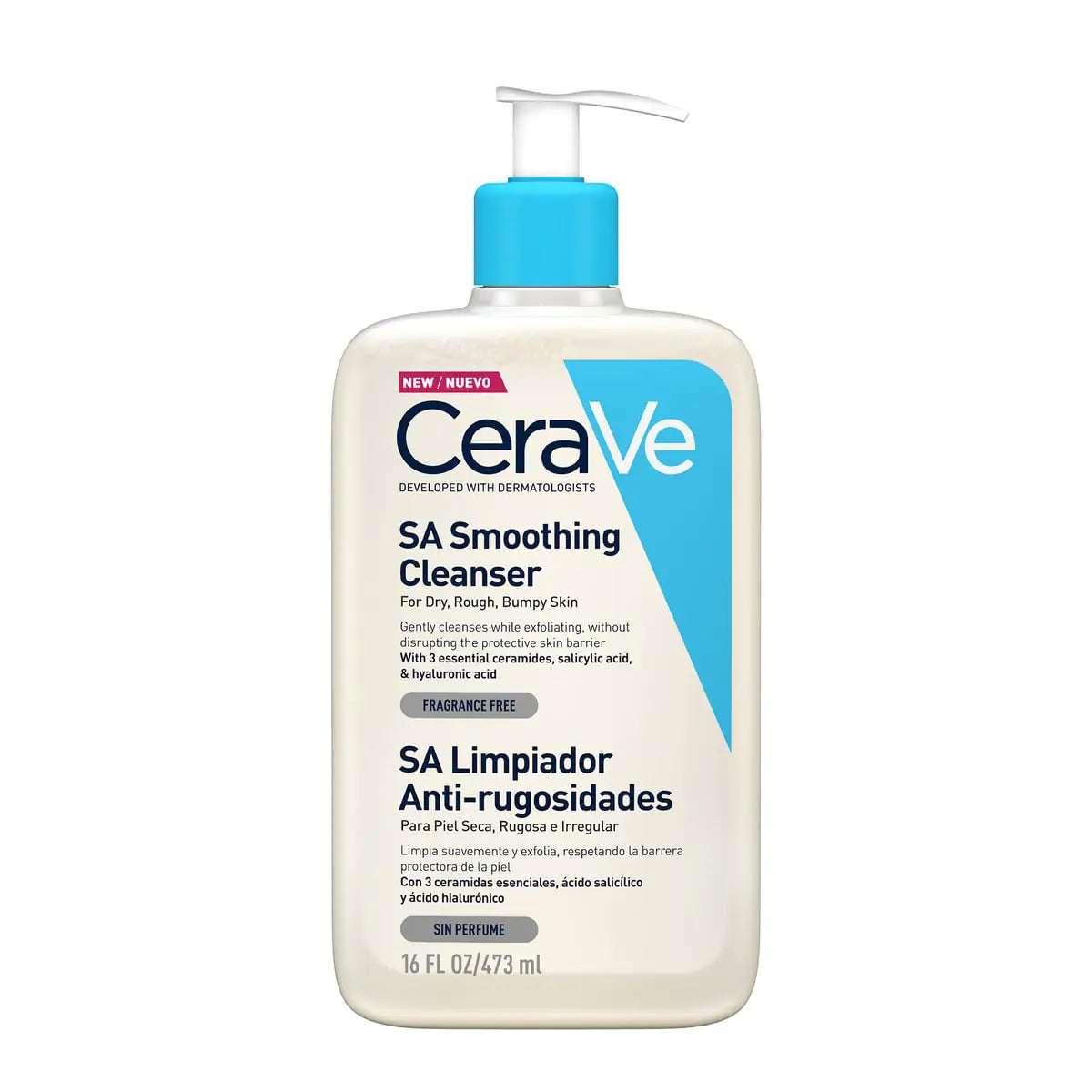 CeraVe SA Smoothing Cleanser - Salicylic Acid & Ceramides (16 oz)