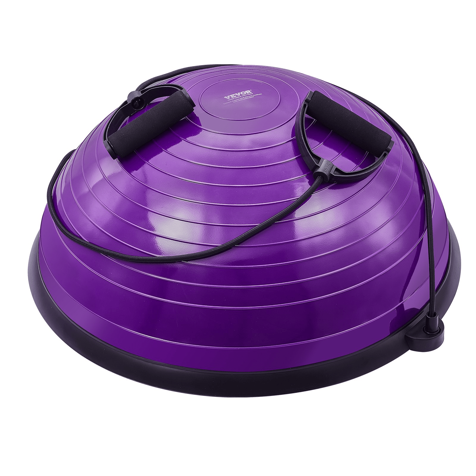 Half Exercise Ball with Resistance Bands – 23 - Inch Stability Trainer, 660lb Capacity, Purple - GNS Beauty & Personal Care